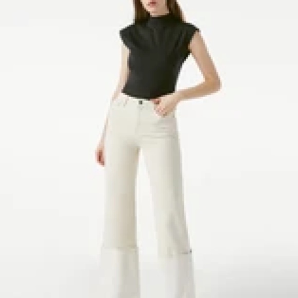 Frame Denim Pants - Sailor Cuff Flare, Size 26, Off-White